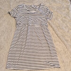 Striped Black and White Dress